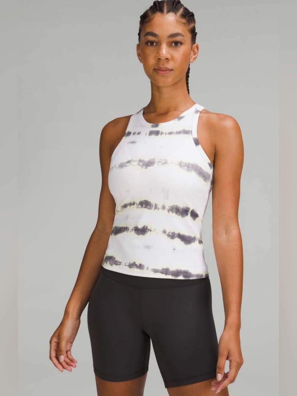 Lululemon Align Waist-Length Racerback Tank in Transverse Yellow Multi | Size 4